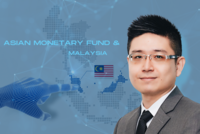 a graphic image showing an Asian man with glasses and texts that say Asian Monetary Fund and Malaysia