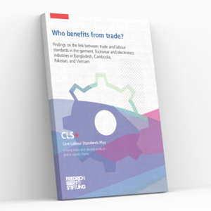 Cover of FES publication: Who benefits from trade?