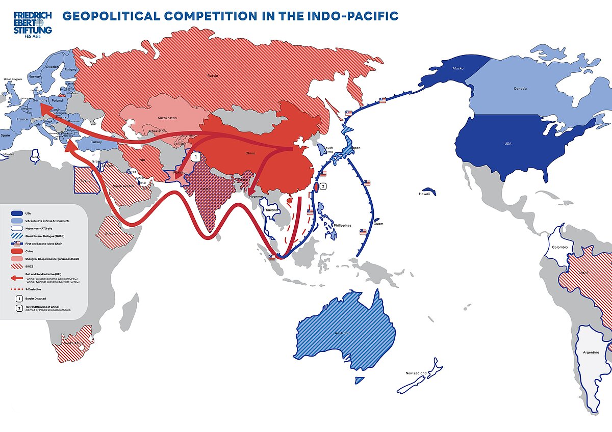 Map Of The Geopolitical Competition In The Indo Pacific