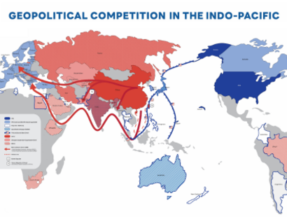 Map of the geopolitical competition in the Indo-Pacific