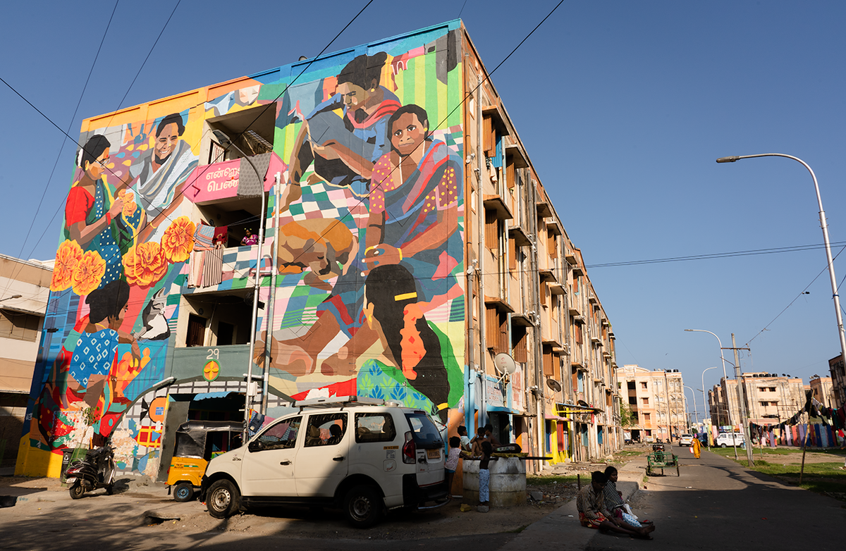 Street art in Kannagi Nagar © Friedrich-Ebert-Stiftung / Shruti Kulkarni