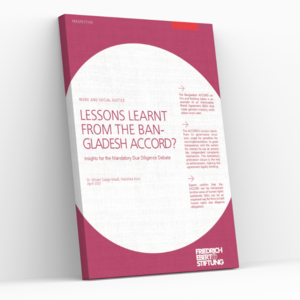 Cover of FES publication: Lessons learnt from the Bangladesh Accord?