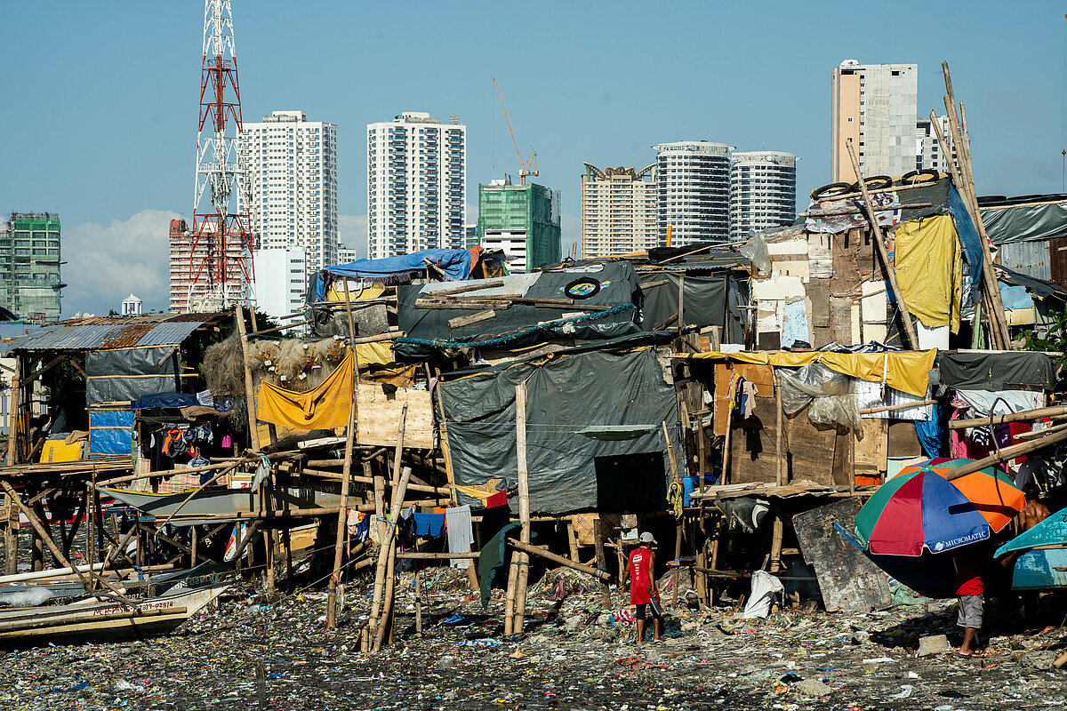 Informal settlements at Baseco, Manila.