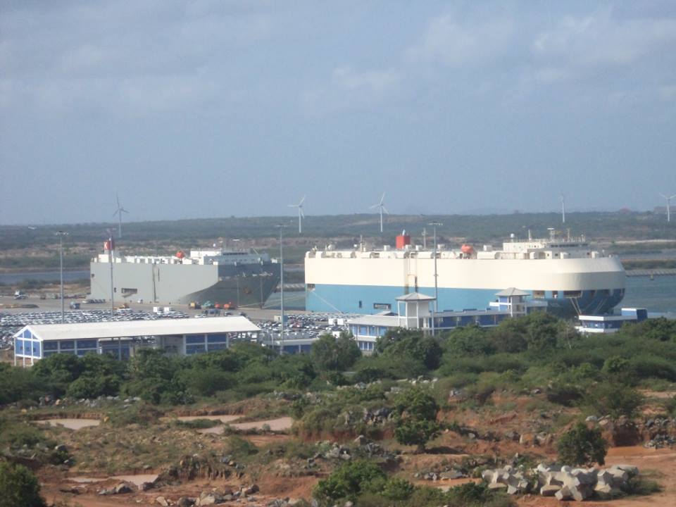 Photo: Hambantota port docks two ships by Deneth17 (CC BY-SA 3.0)