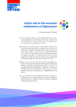 India's role in the economic stabilisation of Afghanistan